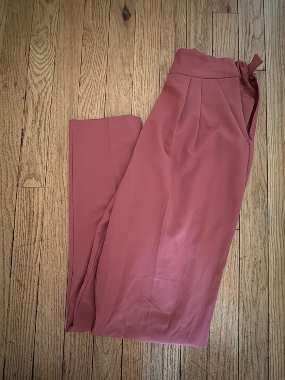 ASOS pink tapered ankle trousers